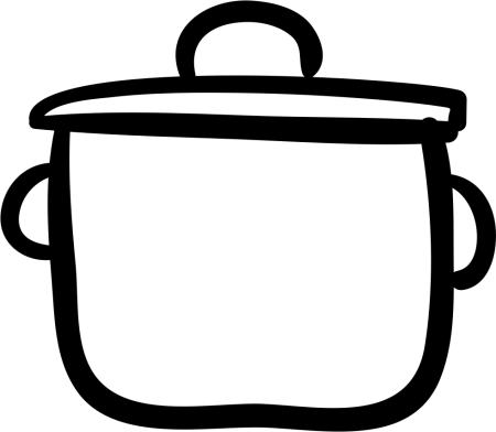 Рисунок кастрюли для раскрашивания для детей