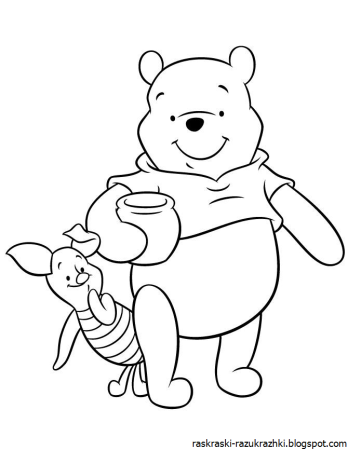 Винни пух Дисней раскраска для детей