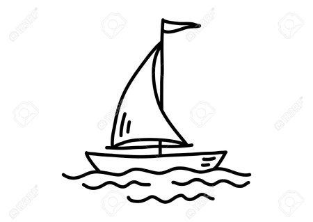 Кораблик с парусом раскраска