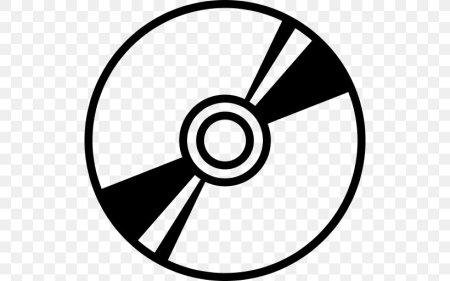 Компакт диск черно белый