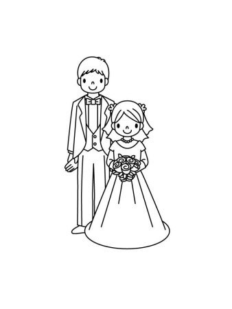Раскраска свадьба