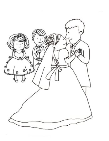 Свадебные раскраски