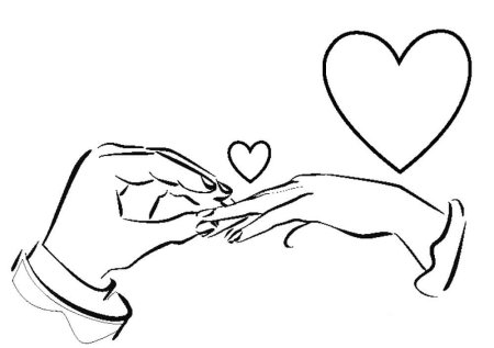 Раскраска Барби свадьба