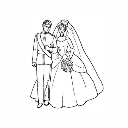 Раскраска свадьба