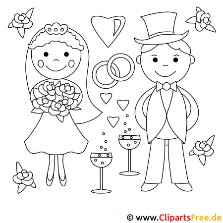 Раскраска с днем свадьбы