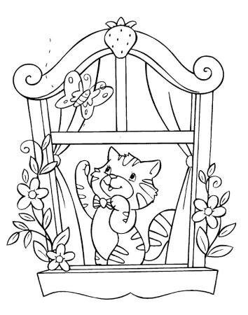 Окно раскраска для детей