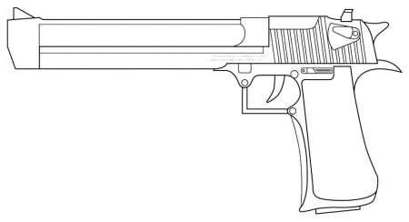 Чертёж пистолета Desert Eagle