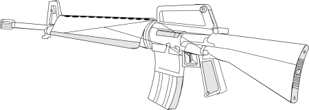 Автомат м16 раскраска