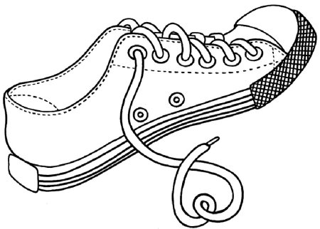 Кеды раскраска