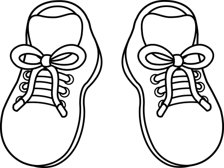 Ботинки раскраска для детей