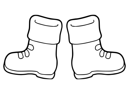 Обувь раскраска для детей