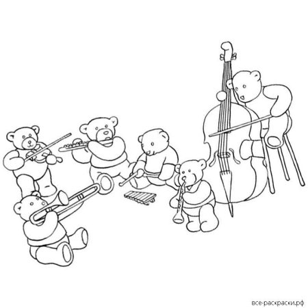 Раскраска на тему квартет