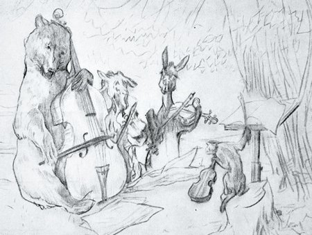 Иллюстрация к басне Крылова квартет