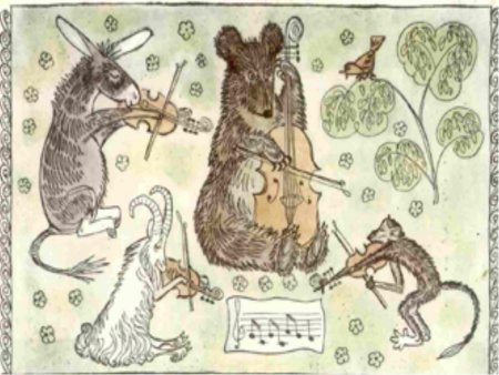 Рисунки к басне квартет детские