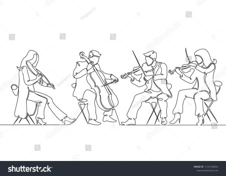 Оркестр раскраска для детей