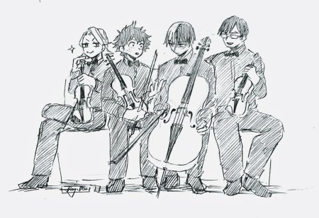 Рисунок к басне Крылова квартет