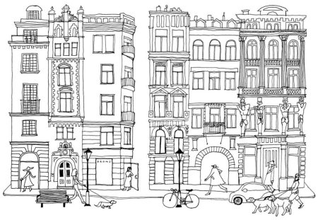 Многоэтажный дом раскраска