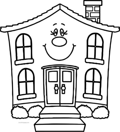 Детский сад здание раскраска для детей