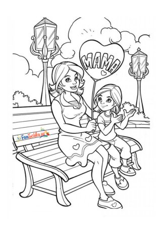 Раскраска ко Дню матери