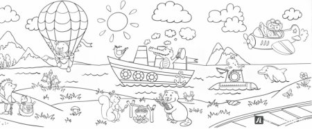 Путешествие раскраска для детей