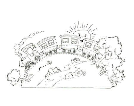 Раскраска туристы для детей