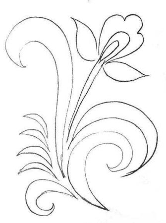 Хохлома трафарет