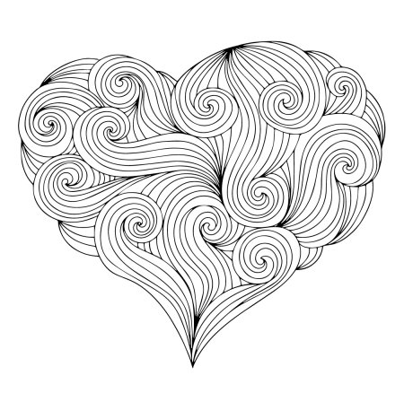 Раскраска антистресс сердечко