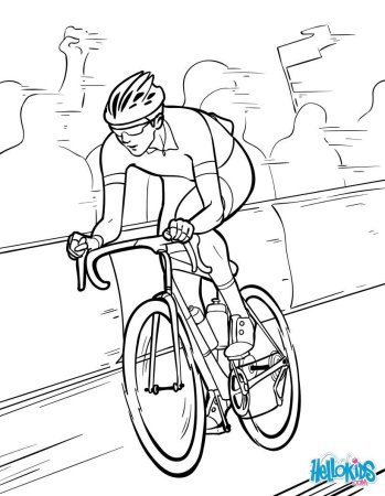 Велосипедист раскраска