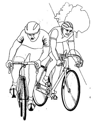 Велосипедист раскраска