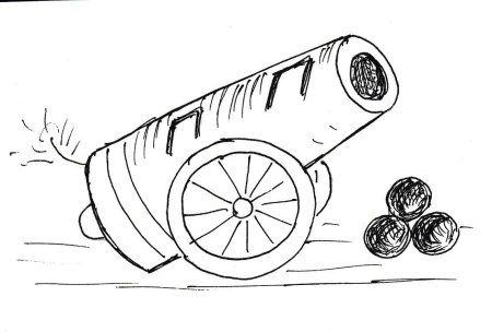 Пушка контур для детей