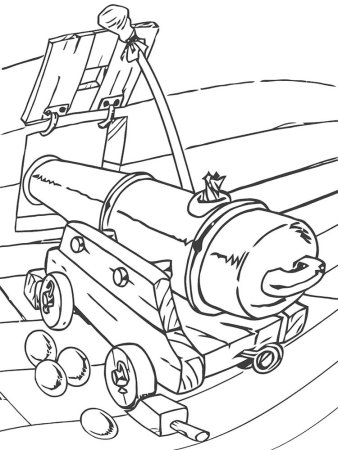 Раскраски для мальчиков пушки