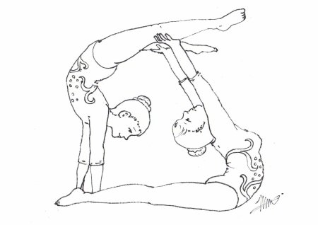 Раскраска гимнастика