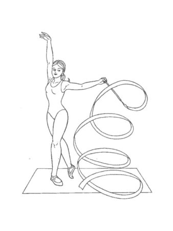 Раскраски балерины и гимнастки