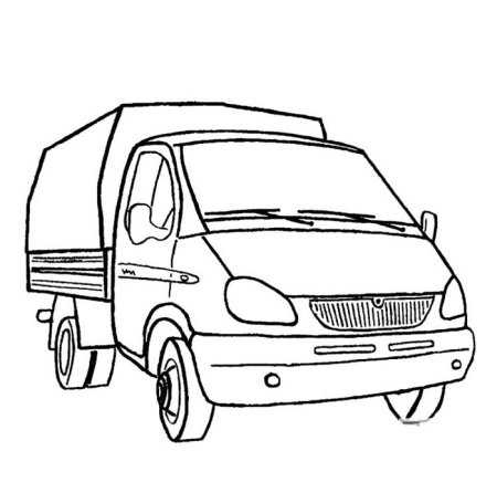 Раскраска Газель грузовая Некст