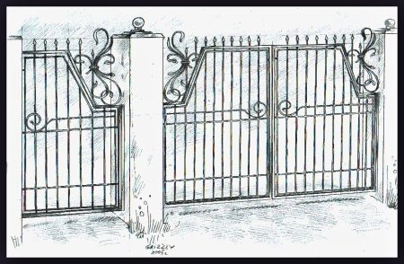 Рисунки уличных ворот