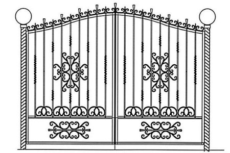 Эскизы кованых ворот