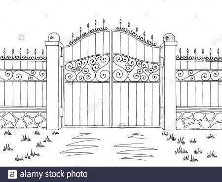 Ворота раскраска для детей