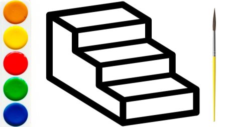 Ступеньки раскраска