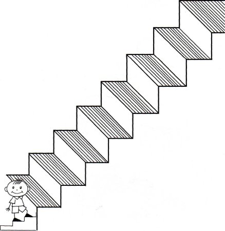 Лестница вверх вид сбоку