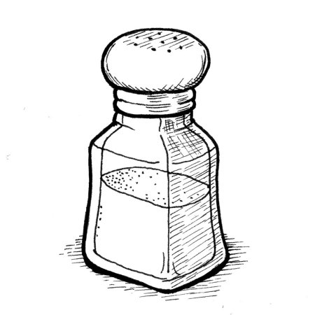 Солонка раскраска для детей