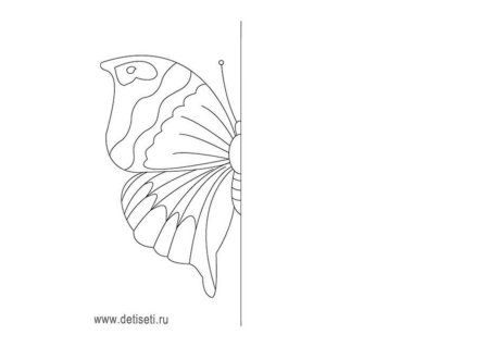 Дорисуй бабочку