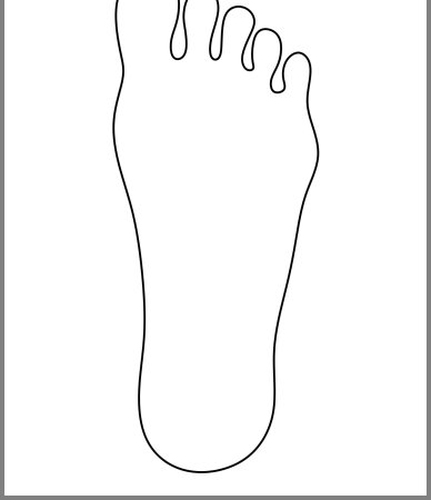 Трафарет ступни