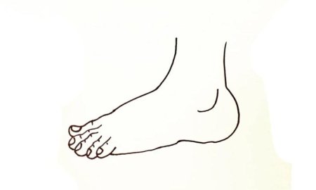 Ступня раскраска для детей