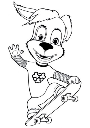 Мамонтенок мультфильм раскраска