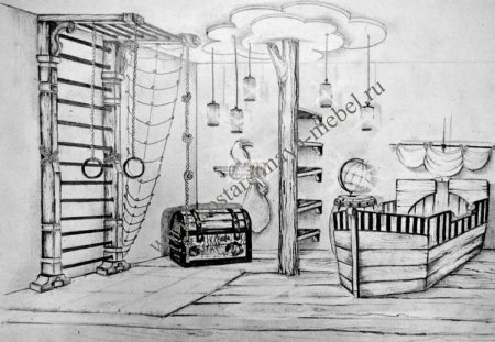 Детская комната в стиле корабля