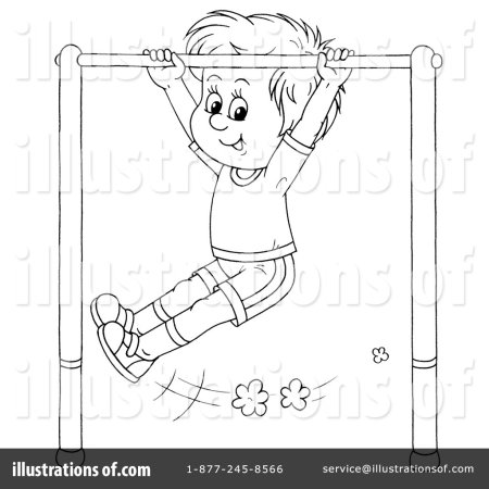 Раскраска турники для детей