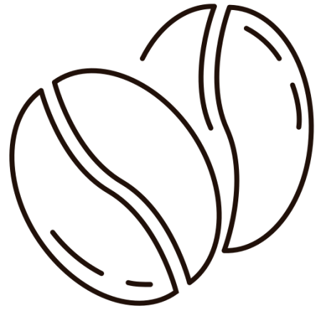 Кофейные зерна контур