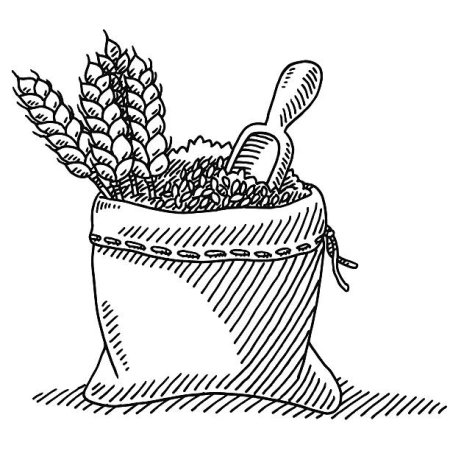 Раскраска мешки с зерном