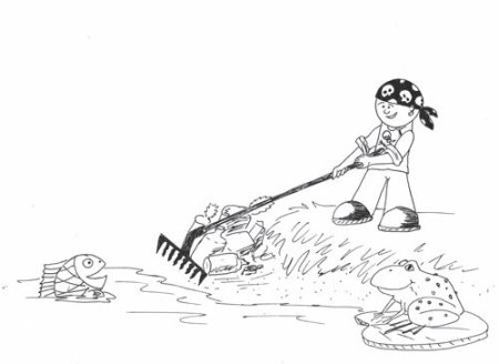 Загрязнение воды раскраска