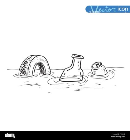 Загрязнение океана раскраска